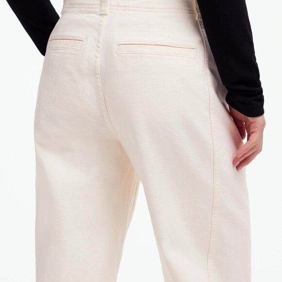 Madewell Tapered Denim Trousers in Vintage Ivory size 33 NWT NS363 - Picture 2 of 9